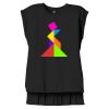 Women's Flowy Muscle Tee With Rolled Cuffs Thumbnail