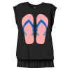Women's Flowy Muscle Tee With Rolled Cuffs Thumbnail