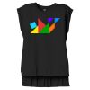 Women's Flowy Muscle Tee With Rolled Cuffs Thumbnail