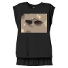 Women's Flowy Muscle Tee With Rolled Cuffs Thumbnail