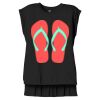 Women's Flowy Muscle Tee With Rolled Cuffs Thumbnail