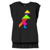 Women's Flowy Muscle Tee With Rolled Cuffs Thumbnail