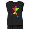 Women's Flowy Muscle Tee With Rolled Cuffs Thumbnail