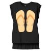 Women's Flowy Muscle Tee With Rolled Cuffs Thumbnail