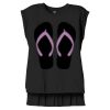 Women's Flowy Muscle Tee With Rolled Cuffs Thumbnail