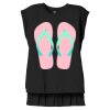 Women's Flowy Muscle Tee With Rolled Cuffs Thumbnail