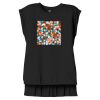 Women's Flowy Muscle Tee With Rolled Cuffs Thumbnail
