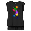 Women's Flowy Muscle Tee With Rolled Cuffs Thumbnail