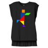 Women's Flowy Muscle Tee With Rolled Cuffs Thumbnail