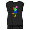Women's Flowy Muscle Tee With Rolled Cuffs Thumbnail