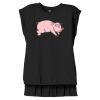 Women's Flowy Muscle Tee With Rolled Cuffs Thumbnail