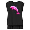 Women's Flowy Muscle Tee With Rolled Cuffs Thumbnail