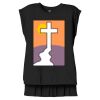 Women's Flowy Muscle Tee With Rolled Cuffs Thumbnail