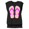Women's Flowy Muscle Tee With Rolled Cuffs Thumbnail