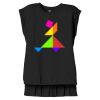 Women's Flowy Muscle Tee With Rolled Cuffs Thumbnail