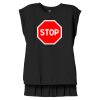 Women's Flowy Muscle Tee With Rolled Cuffs Thumbnail