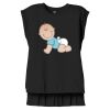 Women's Flowy Muscle Tee With Rolled Cuffs Thumbnail