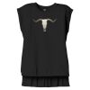 Women's Flowy Muscle Tee With Rolled Cuffs Thumbnail