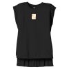 Women's Flowy Muscle Tee With Rolled Cuffs Thumbnail