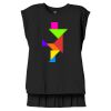 Women's Flowy Muscle Tee With Rolled Cuffs Thumbnail