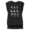 Women's Flowy Muscle Tee With Rolled Cuffs Thumbnail