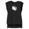 Women's Flowy Muscle Tee With Rolled Cuffs Thumbnail
