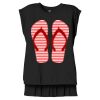 Women's Flowy Muscle Tee With Rolled Cuffs Thumbnail