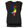 Women's Flowy Muscle Tee With Rolled Cuffs Thumbnail
