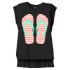 Women's Flowy Muscle Tee With Rolled Cuffs Thumbnail