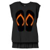 Women's Flowy Muscle Tee With Rolled Cuffs Thumbnail