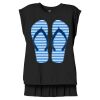 Women's Flowy Muscle Tee With Rolled Cuffs Thumbnail