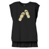 Women's Flowy Muscle Tee With Rolled Cuffs Thumbnail