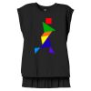 Women's Flowy Muscle Tee With Rolled Cuffs Thumbnail