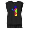 Women's Flowy Muscle Tee With Rolled Cuffs Thumbnail