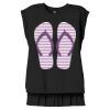 Women's Flowy Muscle Tee With Rolled Cuffs Thumbnail