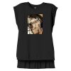 Women's Flowy Muscle Tee With Rolled Cuffs Thumbnail