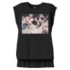 Women's Flowy Muscle Tee With Rolled Cuffs Thumbnail
