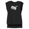 Women's Flowy Muscle Tee With Rolled Cuffs Thumbnail