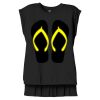 Women's Flowy Muscle Tee With Rolled Cuffs Thumbnail