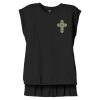 Women's Flowy Muscle Tee With Rolled Cuffs Thumbnail